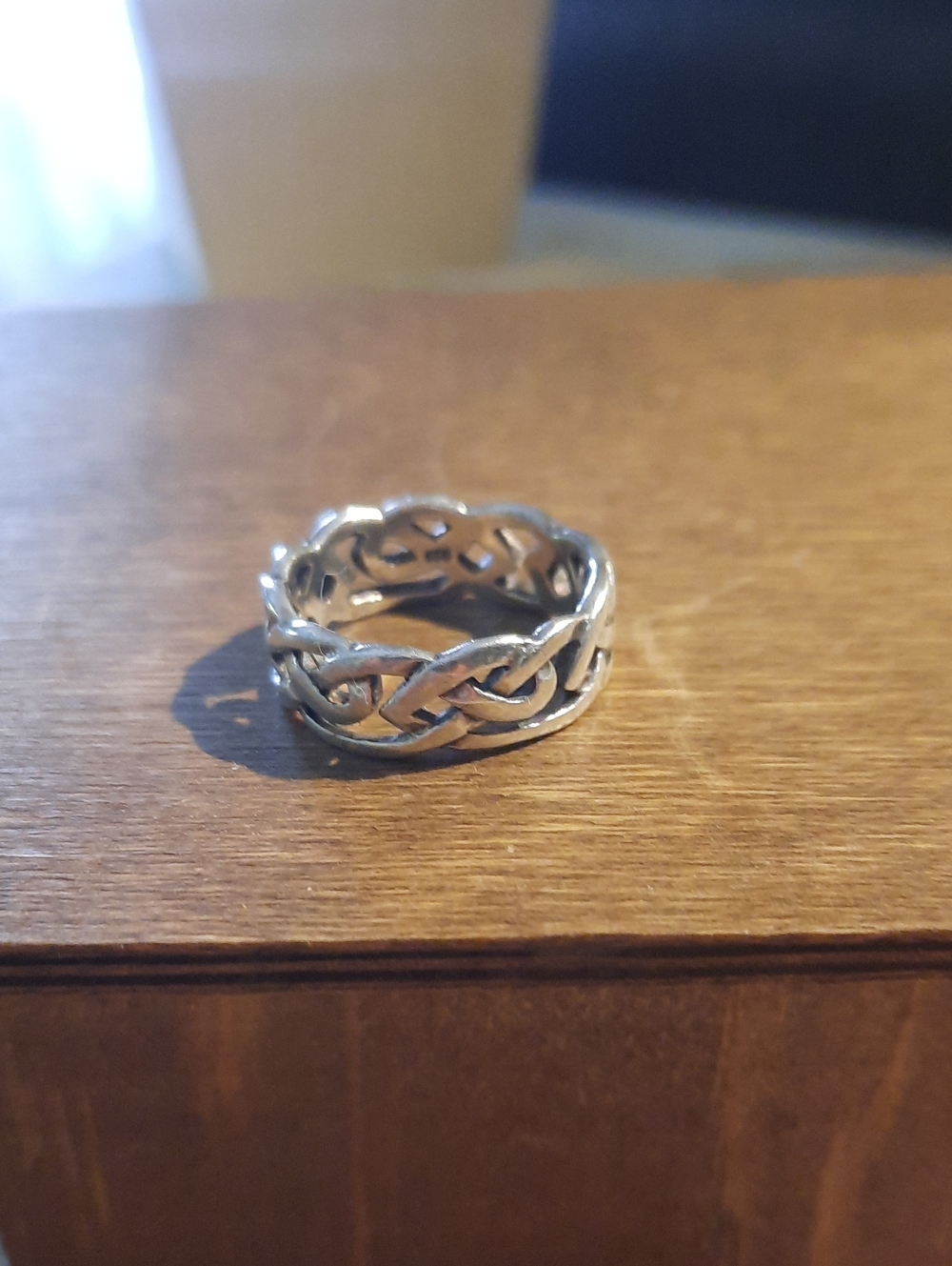 Sterling Silver Celtic Knot Band Ring - Silver